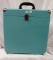 TEAL VINYL RECORD CASE (see photos for scuff on back)