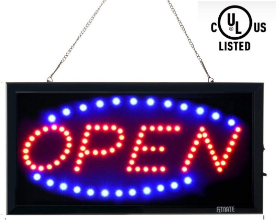 Business Open Sign Advertisement Board Electric Display Sign 2 Modes Flashing & Steady Light for Bus