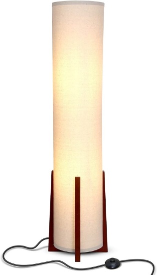 Brightech Parker - Decorative Tower Shade Floor Lamp for Living Rooms - Contemporary Column Lamp - S