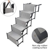 YEP HHO 5 Steps Upgraded Folding Pet Stairs Ramp Lightweight Portable Dog Cat Ladder with Waterproof
