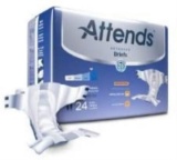 Adult Incontinent Brief Attends Advanced Tab Closure Medium Disposable Heavy Absorbency 24 PACK