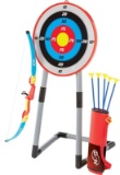 Deluxe Bow and Arrow Set for Kids - Toy Archery Bow with Large Freestanding Target Suction Cup Arrow