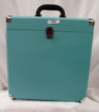 TEAL VINYL RECORD CASE (see photos for scuff on back)