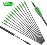 KESHES Archery Carbon Hunting Arrows for Compound & Recurve Bows - 30 inch Youth Kids and Adult Targ