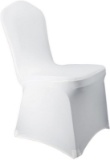 White Stretch Spandex Chair Covers Wedding 16 PCS TOTAL IN THIS LOT (2 SEAT COVERS PER TIMES)