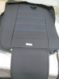 LUCKYMAN CLUB BACKSEAT COVER BLACK WITH BLUE STITCHING