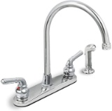 Kitchen Faucet with Spray High Arc Swivel Spout Chrome Plated Finish Lead-Free Construction Pull Out