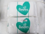 PAMPERS SENSATIVE WIPES APPROX 64 PER PACKAGE