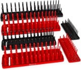  Socket Organizer Trays | 6 Piece SAE & Metric Socket Holder | 1/4-Inch 3/8-Inch 1/2-Inch Drive | To