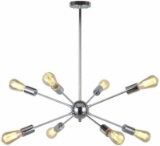 8-Light Sputnik Chandelier Chrome Ceiling Light Industrial Pendant Lights Modern Chandelier Lighting