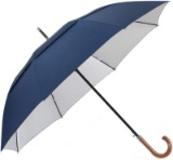 G4Free 54/62inch Wooden J-Handle UV Umbrella Large Auto Open Sun Protection Umbrella UPF50+ Double C