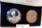 YELLOWSTONE SILVER DOLLAR SET (2) ~  PROOFS ~ PRESENTATION BOX ~ COA