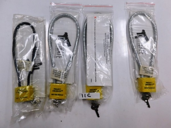 LOT OF 4 GUN LOCKS