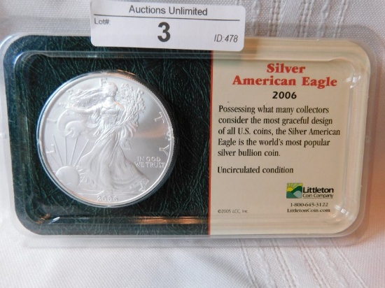 2006 AMERICAN EAGLE SILVER DOLLAR SEALED UNCIRCULATED