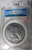 1928S PEACE DOLLAR ~ MS67 ~ SLAB