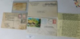 INTERSTING LOT THAT INCLUDES A FIRST DAY COVER THAT A SOME POINT WAS IN A SHIPWRECT WITH A NOT EXPLA