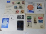 LOT OF 4 STAMPED ENVELOPES