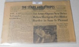 VINTAGE STARS & STRIPES NEWSPAPER ~ 1944