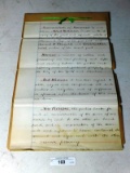 VINTAGE HAND WRITTEN CONTRACT