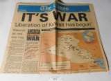 VINTAGE KUWAIT WAR NEWSPAPER ~ SHREVEPORT ~ DESERT STORM