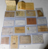 VINTAGE EPHEMERA LOT ~ BUSINESS CARDS ~ LICENSES ~ OTHER