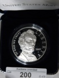 2009 ABRAHAM LINCOLN SILVER DOLLAR ~ PROOF ~ PRESENTATION BOX ~ COA