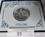 1732-1982 WASHINGTON HALF DOLLAR ~ UNCIRCULATED ~ BOX ~ COA