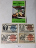 LOT OF 4 ADMISSION TICKETS TO THE 1893 WORLD'S COLUMBIAN EXPOSITION & VINTAGE CHICAGO RAPID TRANSIT