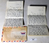 LOT OF 2 LOVE LETTERS FROM MILITARY (1969 VIETNAM WAR) (NOTE THE 