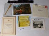 VINTAGE EMPHEMERA LOT ~ INCLUDED SELOS POSTAIS BOOK OF COMMEMORATIVE STAMPS