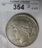 1922D PEACE SILVER DOLLAR