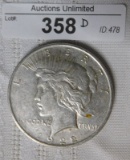 1922D PEACE SILVER DOLLAR