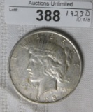 1923D PEACE SILVER DOLLAR