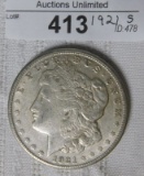 1921S MORGAN SILVER DOLLAR