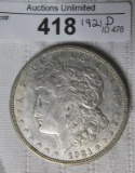 1921D MORGAN SILVER DOLLAR