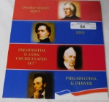 2010 PRESIDENTIAL $1 COIN ~ UNCIRCULATED SET ~ PHILADELPHIA & DENVER