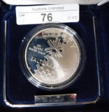 2002 OLYMPIC SALT LAKE CITY SILVER DOLLAR ~ PROOF ~ PRESENTATION BOX ~ COA