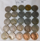 LOT OF 25 BUFFALO NICKELS