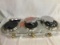 NEW OUT OF BOX CUISINE ~ COOKWARE TRIPLE BURNER PORTABLE BUFFET RANGE W/COVERS