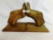 1960 ANTIQUE VULCAN COBBLER WOOD SHOE/FOOT FORM BOOKENDS