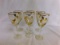 SET OF 6 GOLD LEAF ETCHED STEMWARE