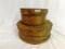 LOT OF 2 WOOD CHEESE WHEEL BOXES ~ 15