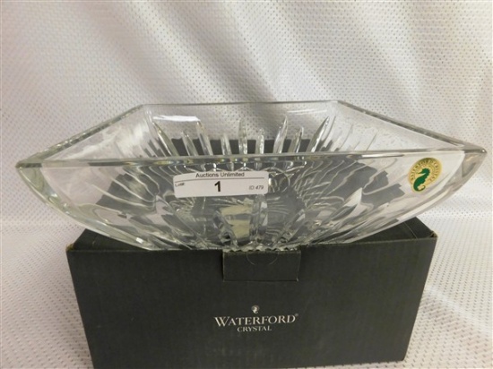 NEW IN BOX WATERFORD CRYSTAL LISMORE 9" SQUARE BOWL