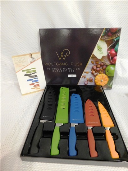 NEW IN BOX WOLFGANG PUCK 10 PC. NON-STICK CUTLERY SET