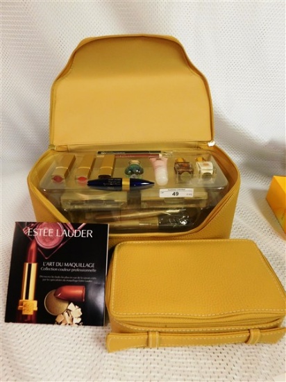 NEW IN BOX ESTEE LAUDER CASE FULL OF MAKEUP & BRUSH CASE