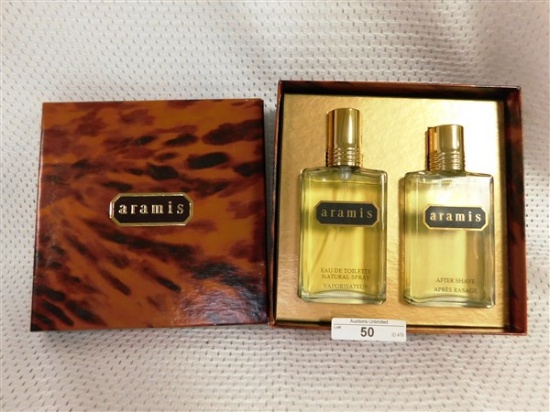 NEW IN BOX ARAMIS 2 BOTTLE SET OF AFTER SHAVE & EAU DE TOILETTE