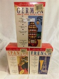 NEW IN BOX LIVING LANGUAGE SPANISH ~ FRENCH ~ GERMAN TUTORIAL CASSETTE SETS ~ (3 SETS)