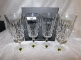 NEW IN BOX LOT OF 4 WATERFORD CRYSTAL LISMORE ICED BEVERAGE STEMS