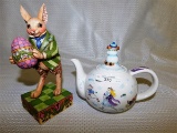 JIM SHOE RABBIT & ALICE IN WONDERLAND TEA POT