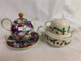 LOT OF 2 TEA-FOR-ONE SETS